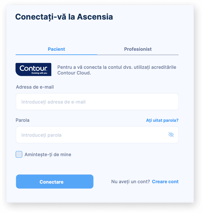Glucocontro Login Screenshot