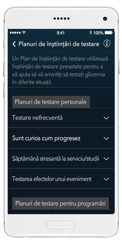 Multiple plan options available in the app