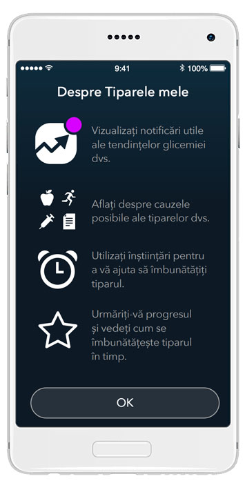 The app provides options for personalized testing